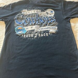 1993 vintage Dallas Cowboys back to back NFC CHAMPIONS T-shirt L  16”x21”